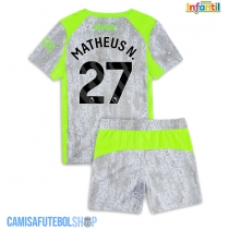 Camisa de time de futebol Manchester City Matheus Nunes #27 Replicas 3º Equipamento Infantil 2025-26 Manga Curta (+ Calças curtas)